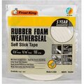 Thermwell/Frostking Products Foam Tape, Sr 3/8x5/16x10' Wht R538WH